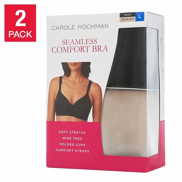 Carole Hochman Ladies' Wirefree Bra, 2-pack - Picture 1 of 8
